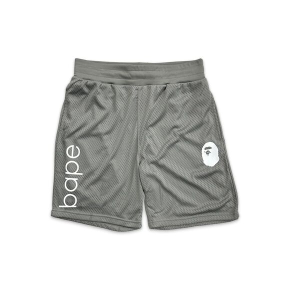 BAPE Gray Mesh Shorts A Bathing Ape Size XL  SS21 Shorts Free Shipping Included - Picture 1 of 2